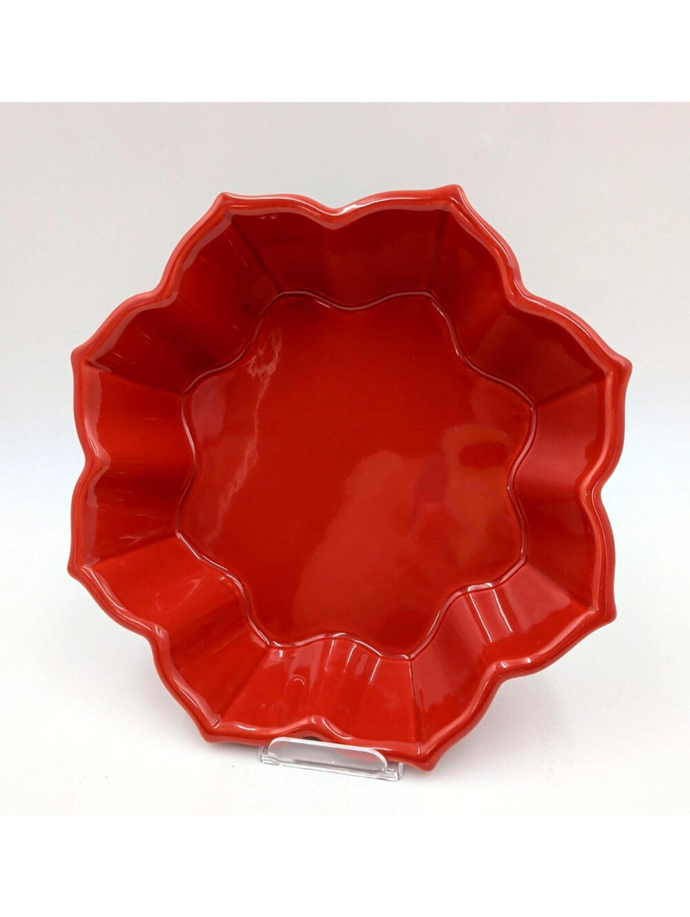 Chantal Talavera Scalloped Star Shaped Red Glazed Ceramic 93-TV22-4 Baking Dish